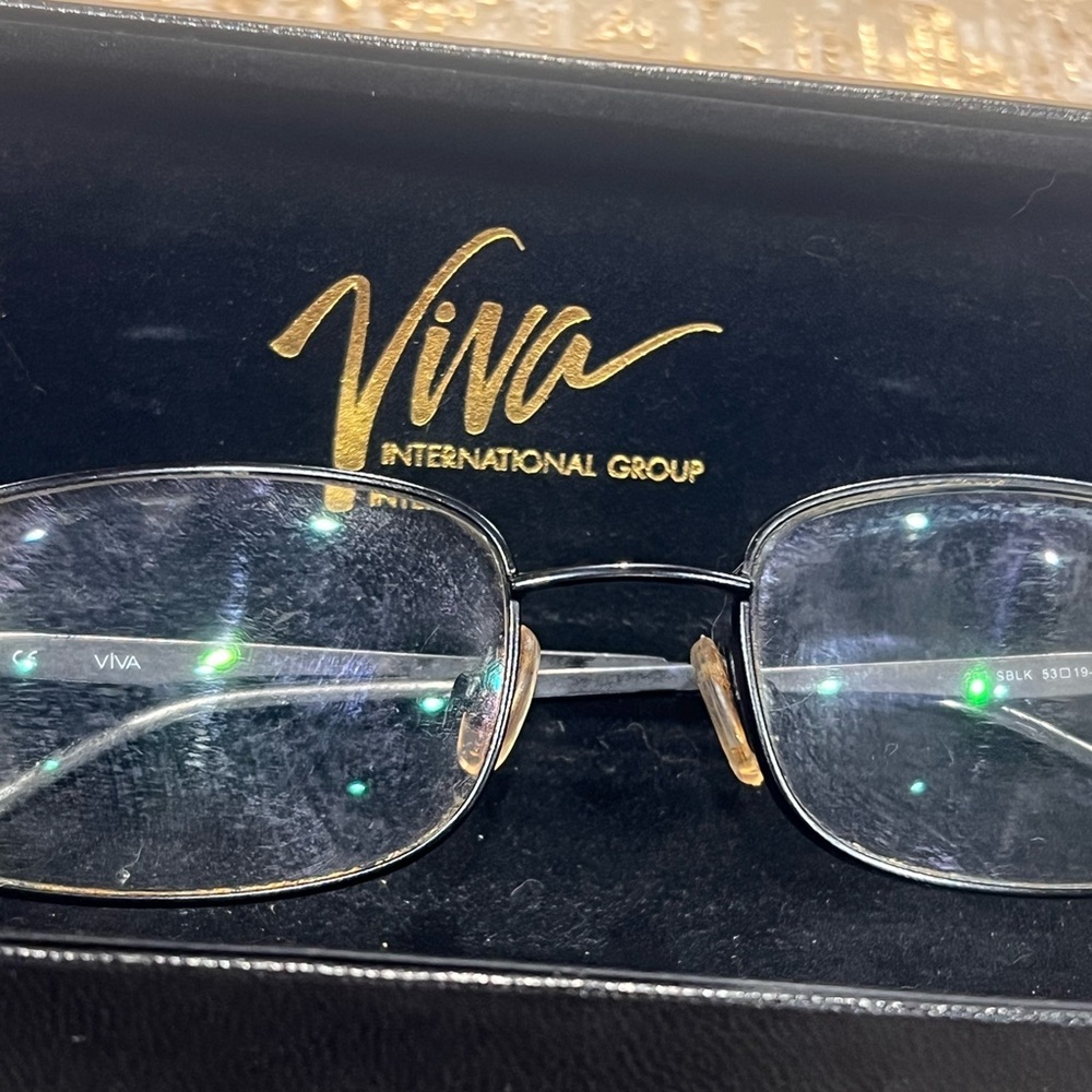 Viva Black Full Rim Metal Eyeglass Frames 265 SBLK 53-19-140